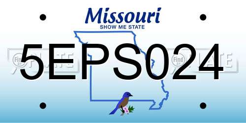 5EPS024 Missouri License Plate