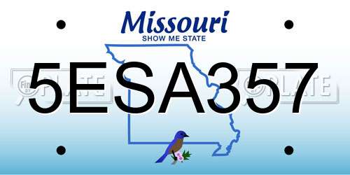 5ESA357 Missouri License Plate