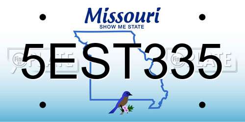 5EST335 Missouri License Plate