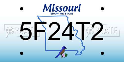 5F24T2 Missouri License Plate