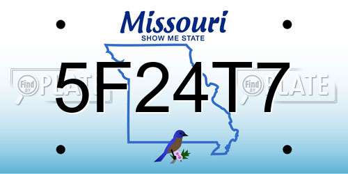 5F24T7 Missouri License Plate