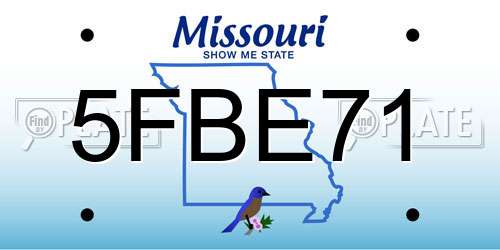5FBE71 Missouri License Plate