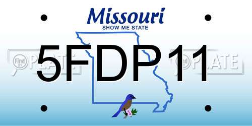 5FDP11 Missouri License Plate