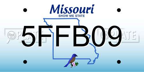 5FFB09 Missouri License Plate