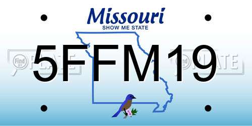 5FFM19 Missouri License Plate