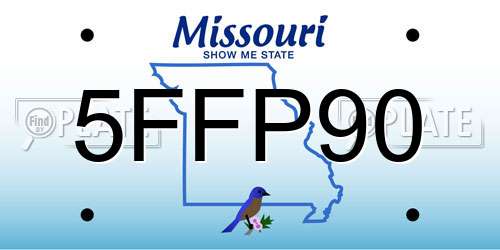 5FFP90 Missouri License Plate