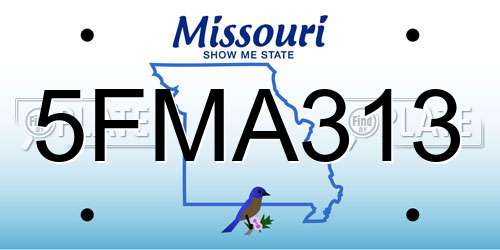 5FMA313 Missouri License Plate