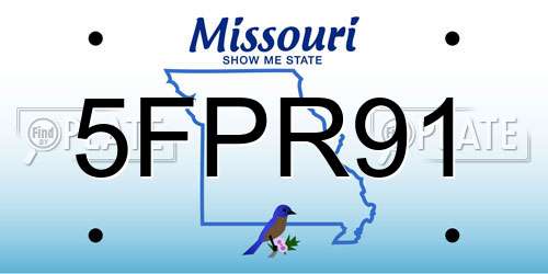 5FPR91 Missouri License Plate