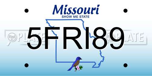 5FRI89 Missouri License Plate