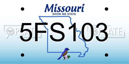 5FS103 Missouri License Plate