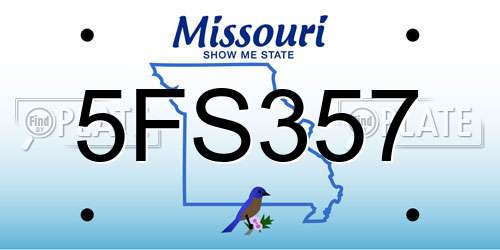 5FS357 Missouri License Plate
