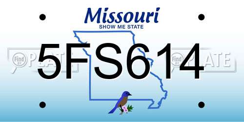 5FS614 Missouri License Plate
