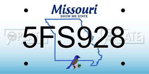5FS928 Missouri License Plate