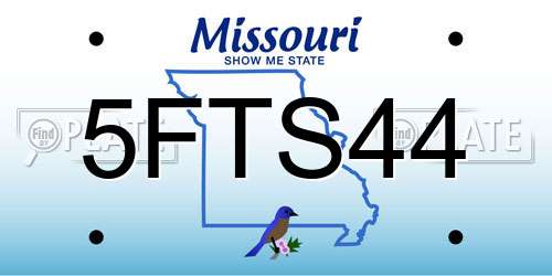 5FTS44 Missouri License Plate