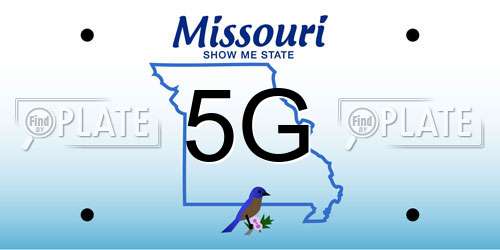 5G Missouri License Plate
