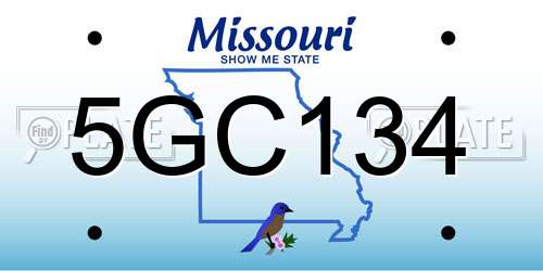 5GC134 Missouri License Plate