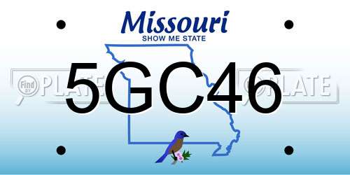 5GC46 Missouri License Plate