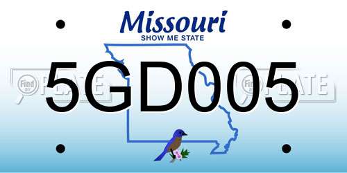 5GD005 Missouri License Plate