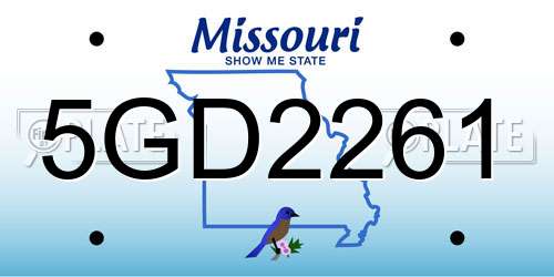 5GD2261 Missouri License Plate