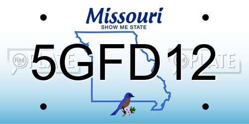 5GFD12 Missouri License Plate