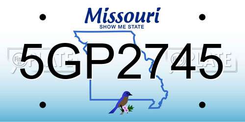 5GP2745 Missouri License Plate