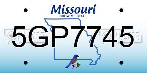 5GP7745 Missouri License Plate