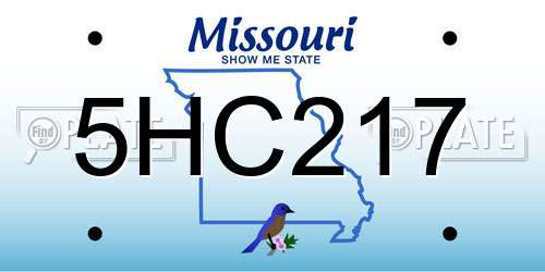 5HC217 Missouri License Plate