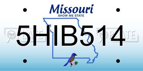 5HIB514 Missouri License Plate