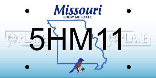 5HM11 Missouri License Plate