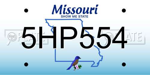 5HP554 Missouri License Plate