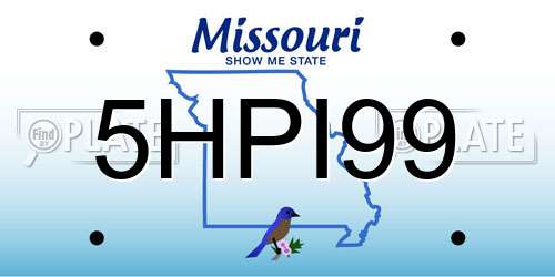 5HPI99 Missouri License Plate