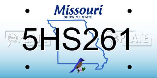 5HS261 Missouri License Plate