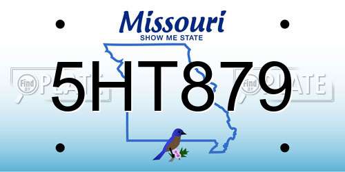 5HT879 Missouri License Plate