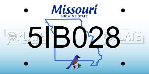 5IB028 Missouri License Plate
