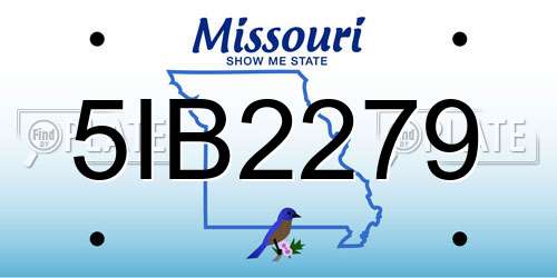 5IB2279 Missouri License Plate
