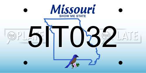 5IT032 Missouri License Plate