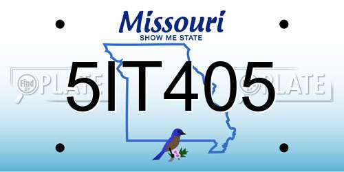 5IT405 Missouri License Plate