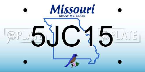 5JC15 Missouri License Plate
