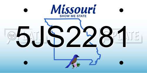 5JS2281 Missouri License Plate