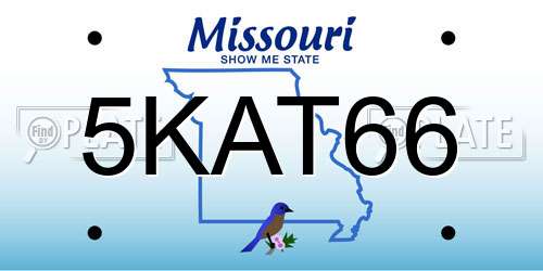 5KAT66 Missouri License Plate