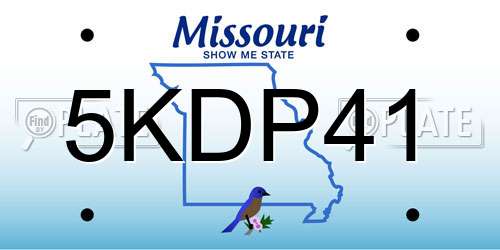 5KDP41 Missouri License Plate