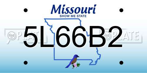 5L66B2 Missouri License Plate
