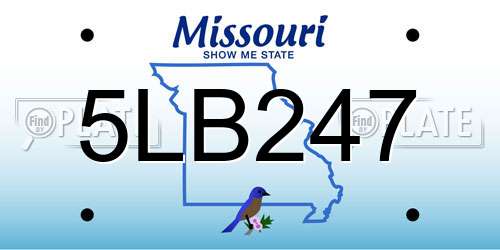 5LB247 Missouri License Plate