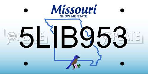 5LIB953 Missouri License Plate