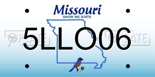 5LLO06 Missouri License Plate