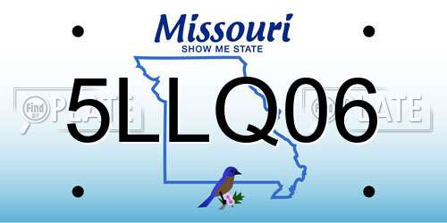 5LLQ06 Missouri License Plate