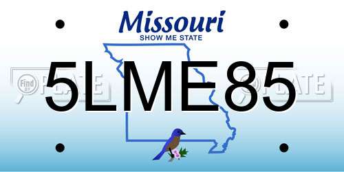 5LME85 Missouri License Plate