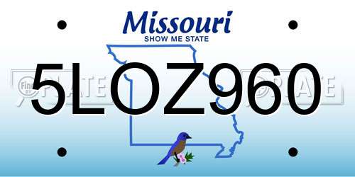 5LOZ960 Missouri License Plate