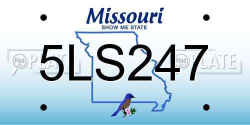 5LS247 Missouri License Plate
