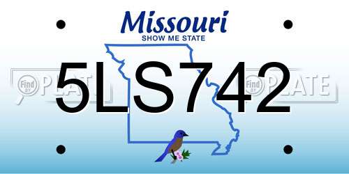 5LS742 Missouri License Plate